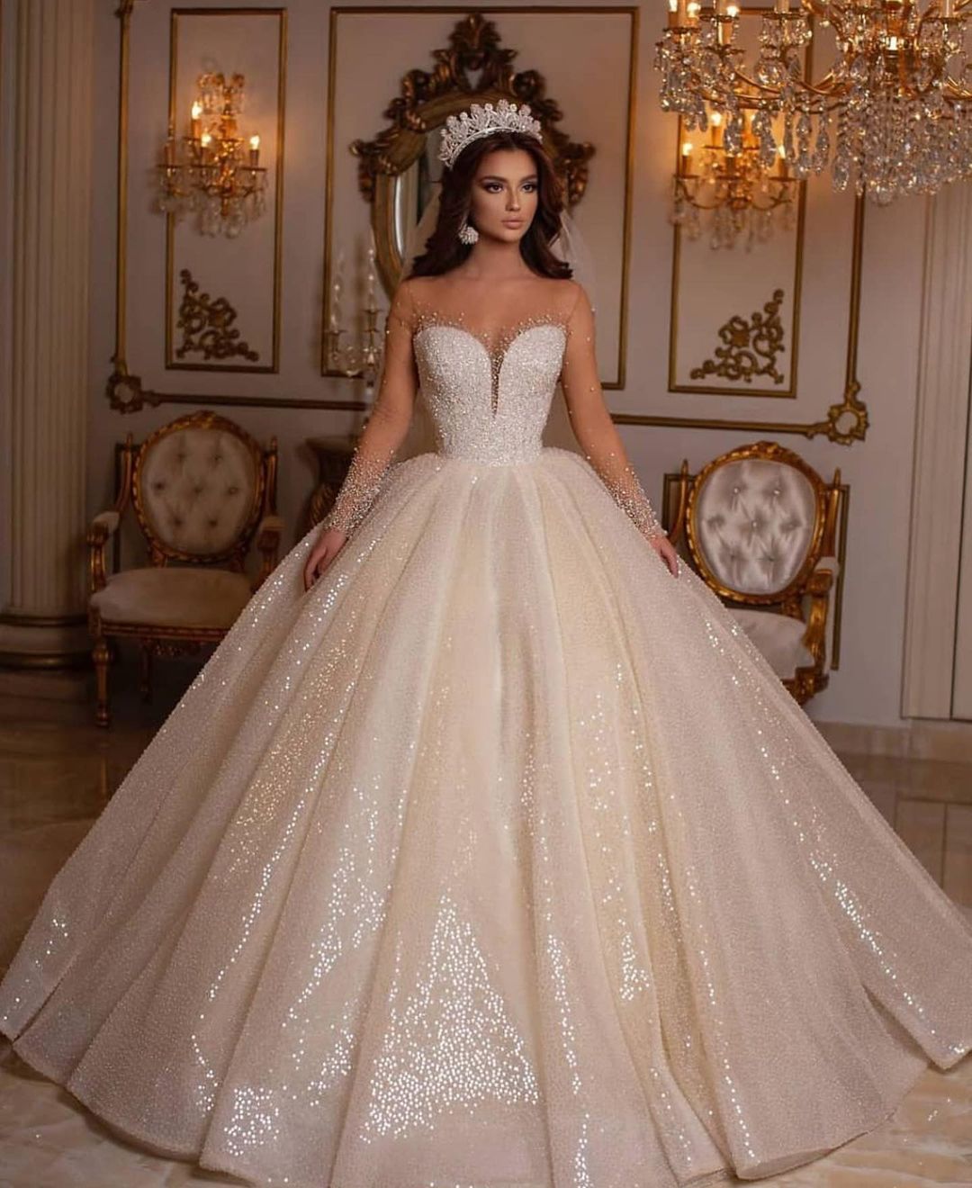 Luxury Ball Gowns Wedding Dresses | Sexy Spaghetti Straps Lace Bridal Gowns  | Newarrivaldress.com