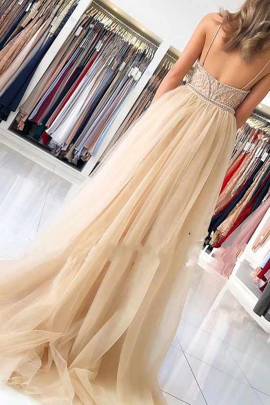 Mermaid Sweetheart Beading Long Prom Dress With Tulle Train-BIZTUNNEL
