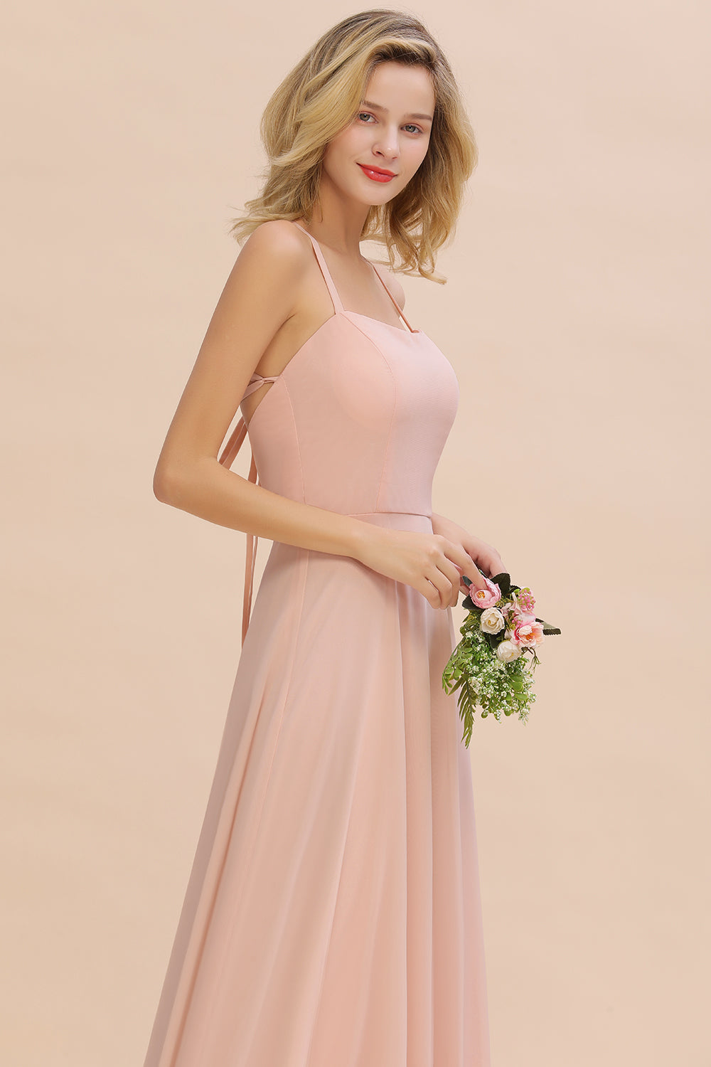 Open Back Bridesmaid Dresses V-neck Long Tulle Bridesmaid Dress With Open Back TBQP494 Open Back Bridesmaid Dresses V-neck Long Tulle Bridesmaid Dress With Open Back TBQP494