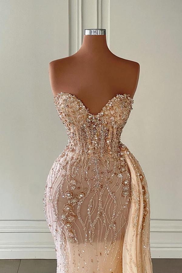 Women Sexy Mermaid Halter Seen Through Top Sweet Heart Fashion Long Wedding Guest Dresses for Mother of Bride, WG132