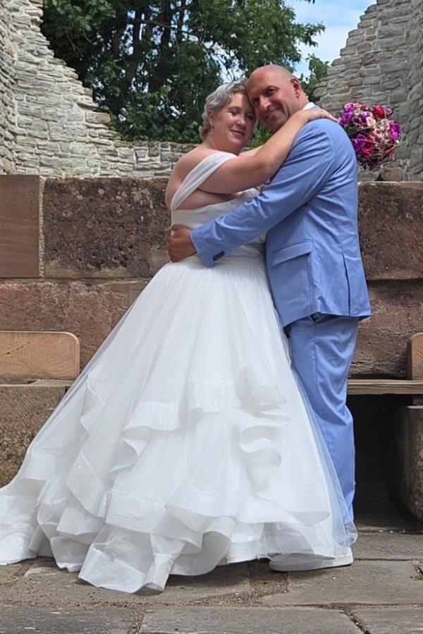 
                  
                    Biztunnel Off-the-Shoulder Ball Gown Plus Size Wedding Dresses
                  
                