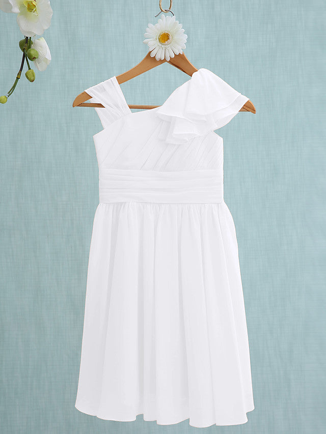 Pink Short Sheath Straps Flower Girl Dresses Chiffon Junior Bridesmaid BIZTUNNEL Pink Short Sheath Straps Flower Girl Dresses Chiffon Junior Bridesmaid BIZTUNNEL