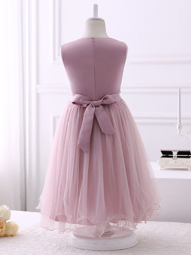 Short Princess Chiffon Flower Girl Dresses Tulle Jewel Neck Wedding Bi BIZTUNNEL Short Princess Chiffon Flower Girl Dresses Tulle Jewel Neck Wedding Bi BIZTUNNEL