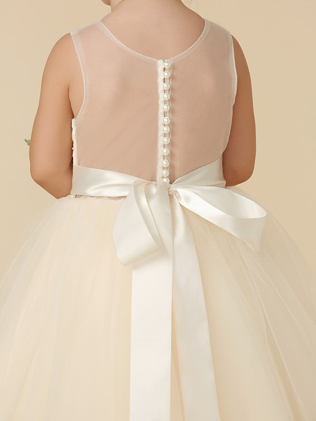 Charger l&amp;#39;image dans la galerie, Short Princess Tulle Wedding Birthday Pageant Flower Girl Dresses-BIZTUNNEL

