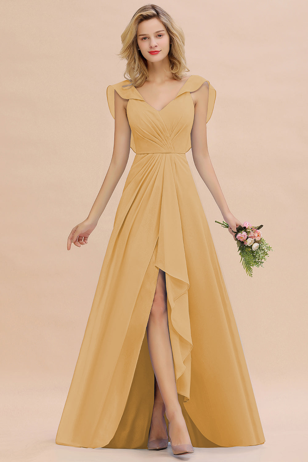 high low chiffon bridesmaid dresses BD2446