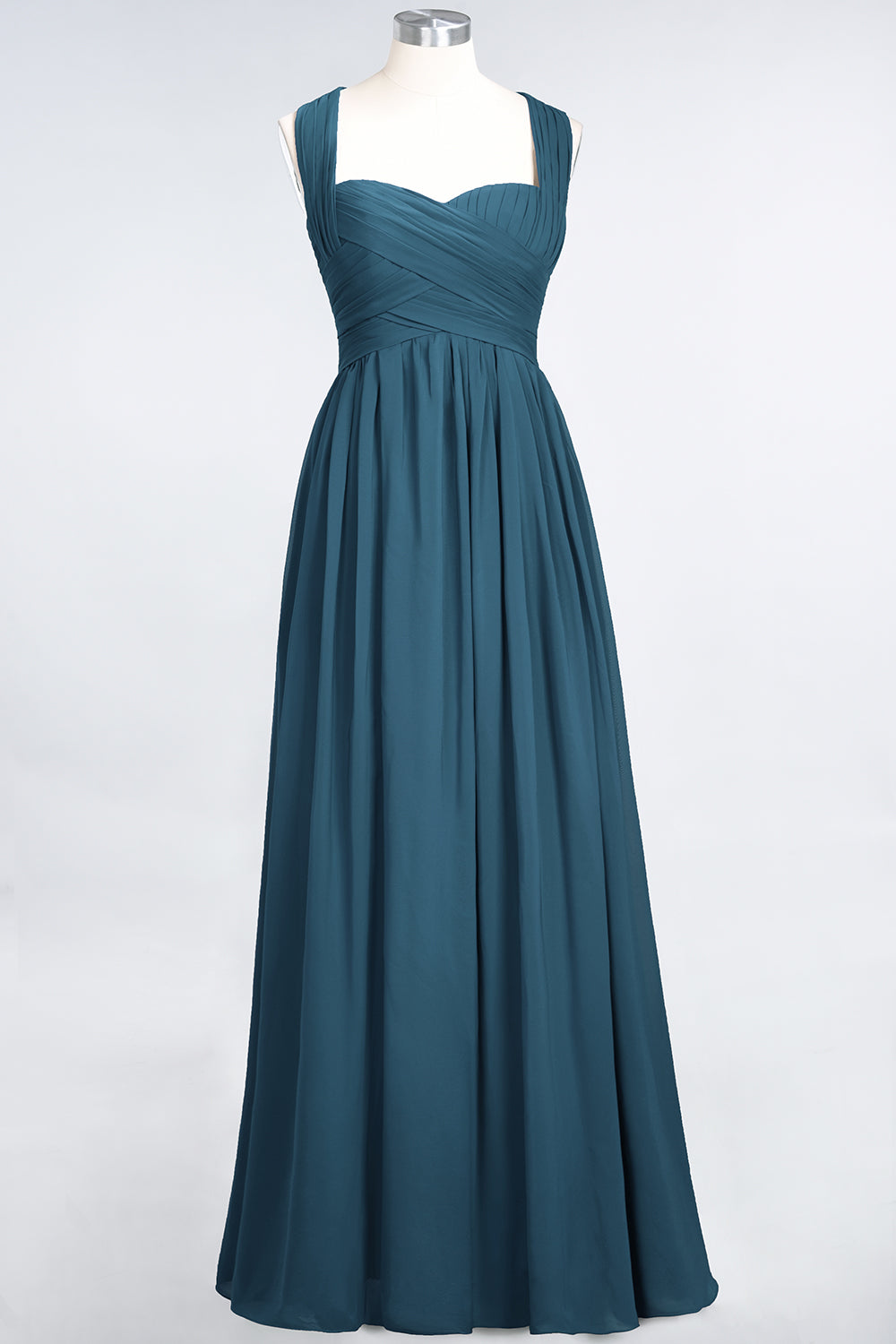 Simple Long A-line Chiffon Sweetheart Open Back Bridesmaid Dress BIZTUNNEL Simple Long A-line Chiffon Sweetheart Open Back Bridesmaid Dress BIZTUNNEL