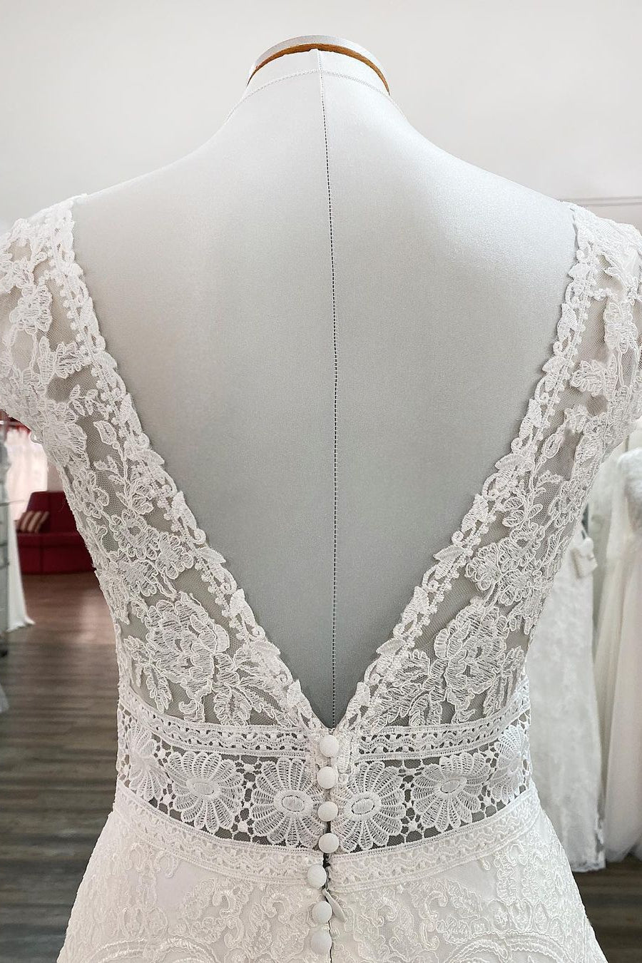 Long A Line V Neck Tulle Lace Appliques Prom Formal Evening Dresses main image 1