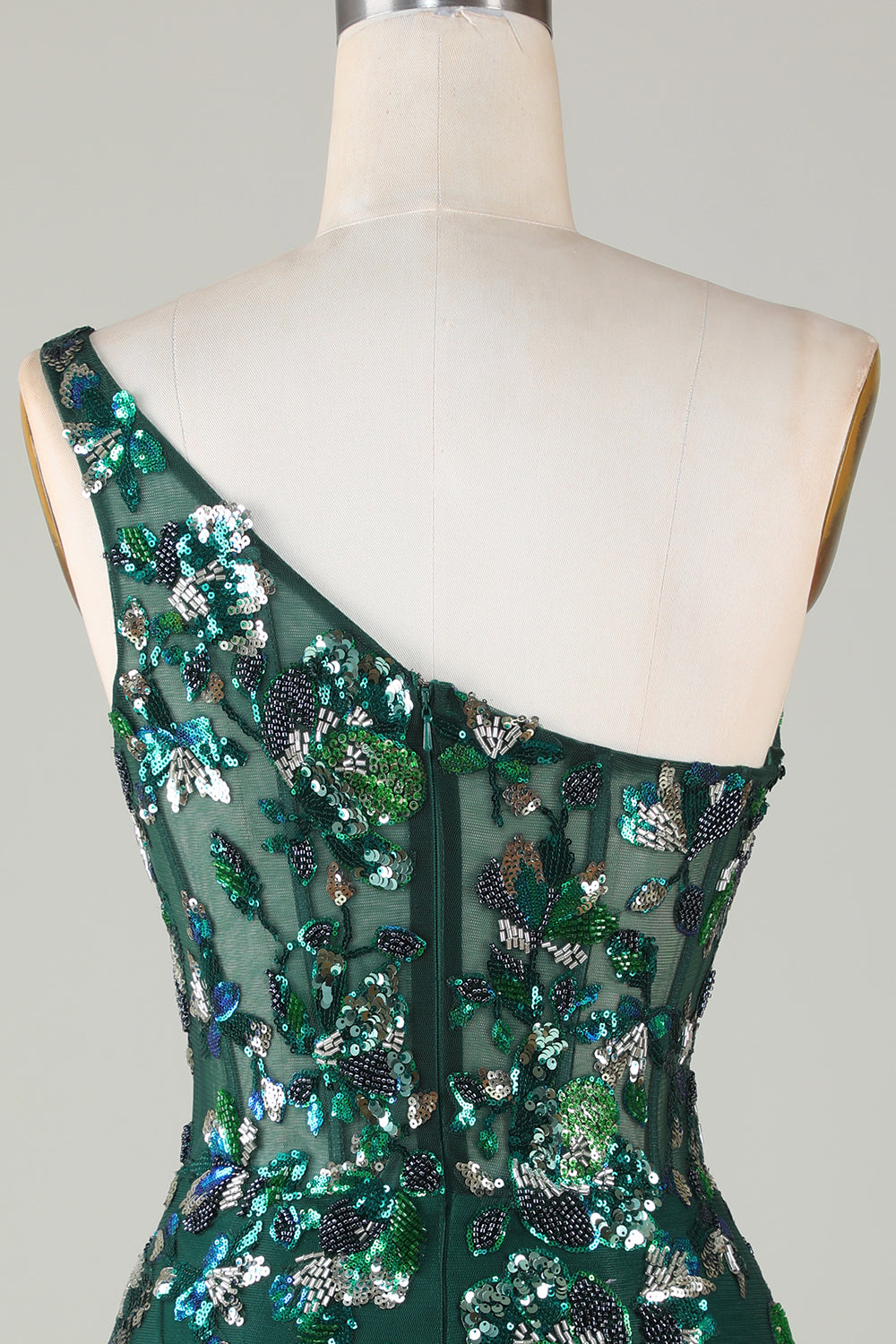 Sparkly Dark Green Tight Short Beaded Homecoming Dress with Feathers Sparkly Dark Green Tight Short Beaded Homecoming Dress with Feathers