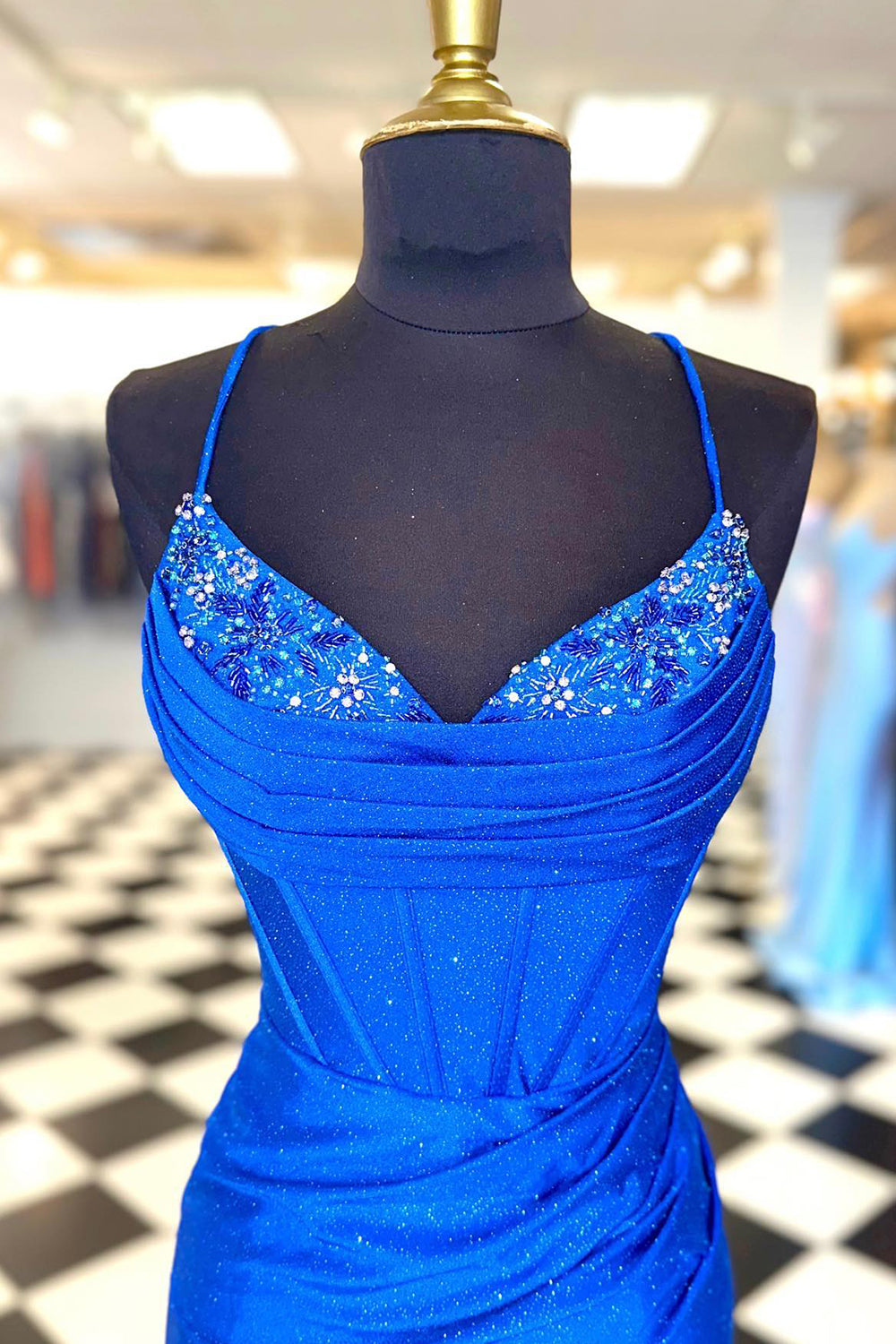 Sparkly Navy Beaded Corset Tight Short Homecoming Dress Sparkly Navy Beaded Corset Tight Short Homecoming Dress