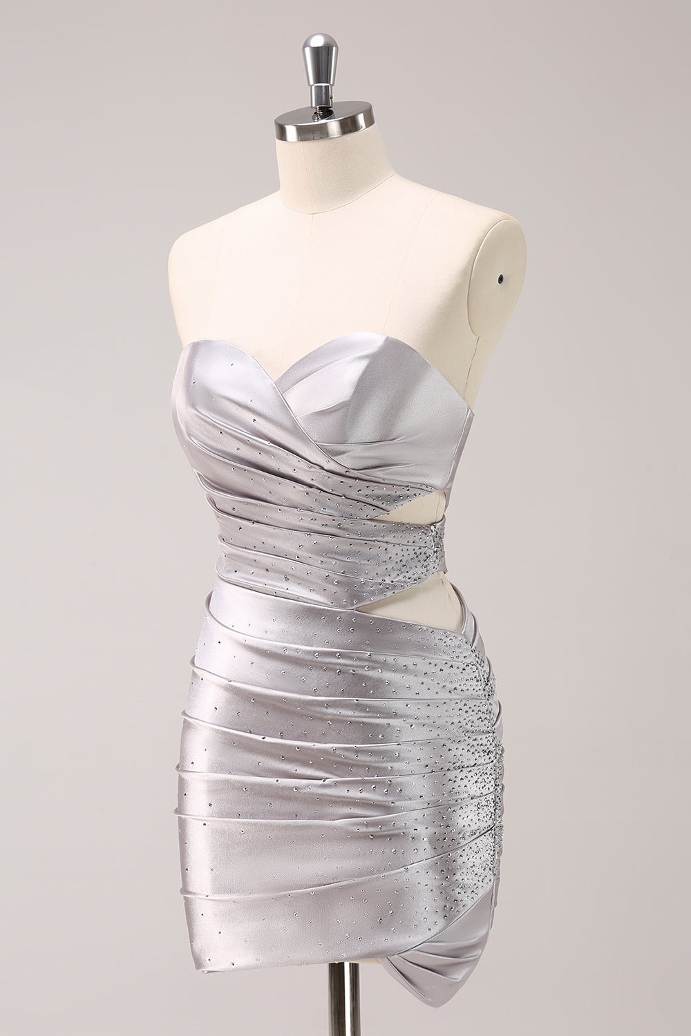 short tight silver dresses KissProm