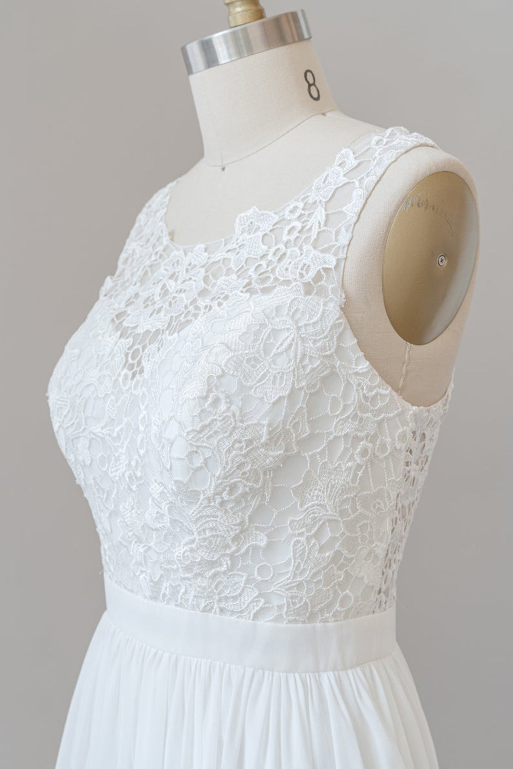 Carregar imagem no visualizador da galeria, Straps Lace A-line Boho Wedding Dress-BIZTUNNEL
