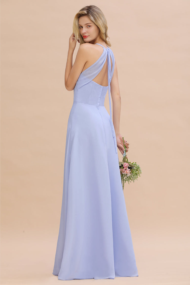 A-Line Chiffon Spaghetti Strap Bridesmaid Dress in Buttercup main image 1