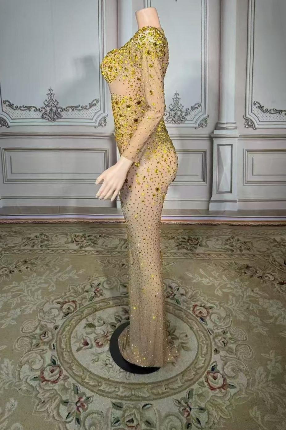Sweetheart Long Sleeves Sheath Prom Dress with Diamonds Sweetheart Long Sleeves Sheath Prom Dress with Diamonds