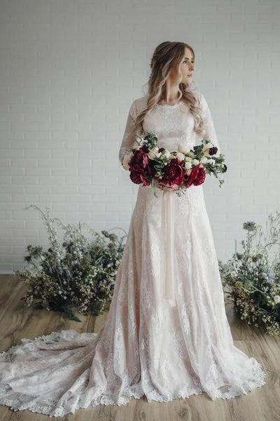Vintage A-line Waist Long Sleeve Dress