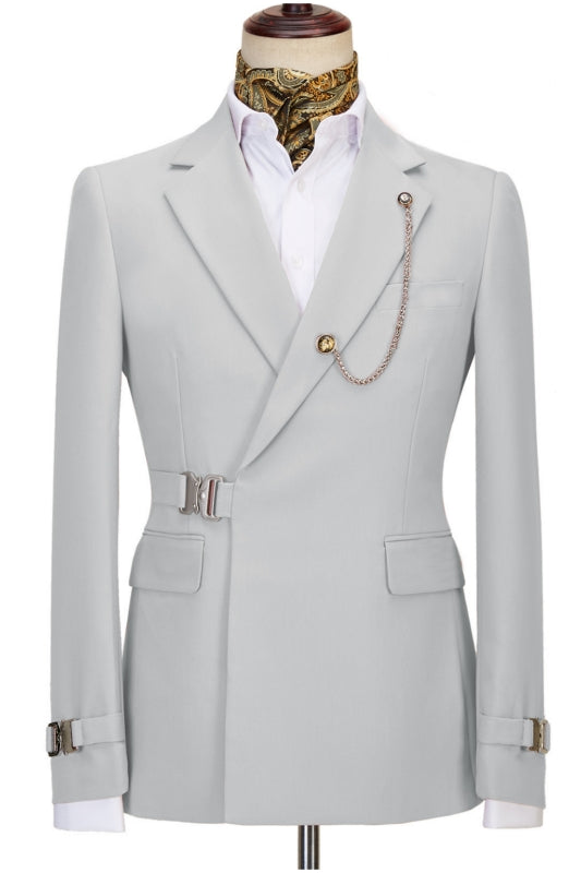John Bespoke White Notched Lapel Men Suits For Prom