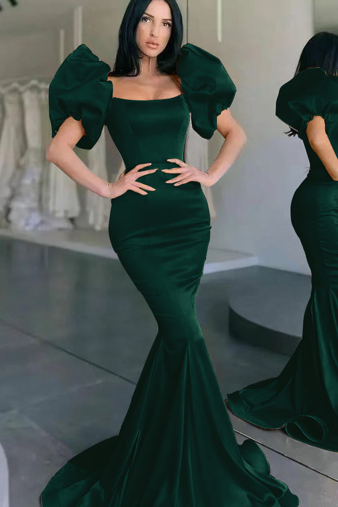 
                  
                    Yellow Square-Neck Bubble Sleeve Mermaid Long Prom Dress
                  
                