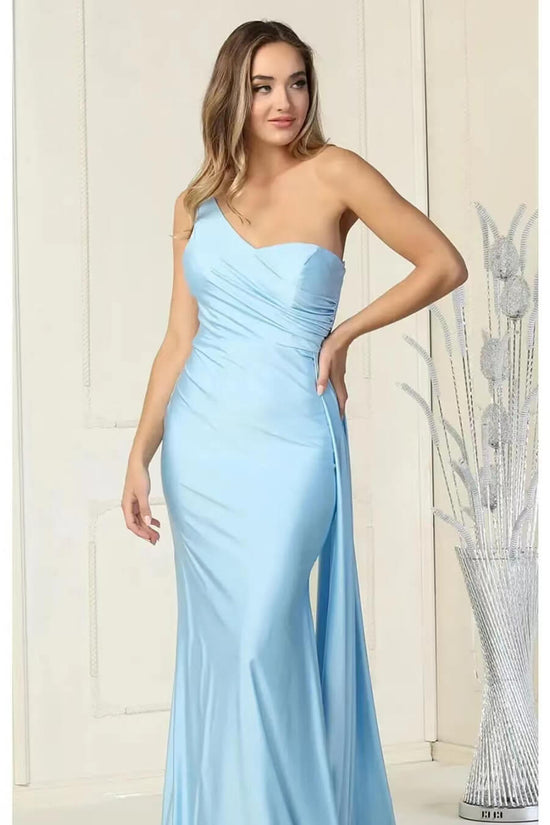 Online Elegant Mermaid Long Evening Dress with Ruffles Sweetheart One Shoulder