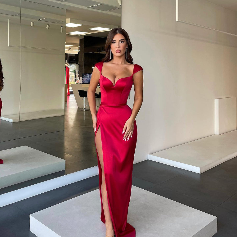 Sculpting Satin Sweetheart Mermaid Dress Long Mermaid Sweetheart Satin Prom Dress with Split Sculpting Satin Sweetheart Mermaid Dress Long Mermaid Sweetheart Satin Prom Dress with Split